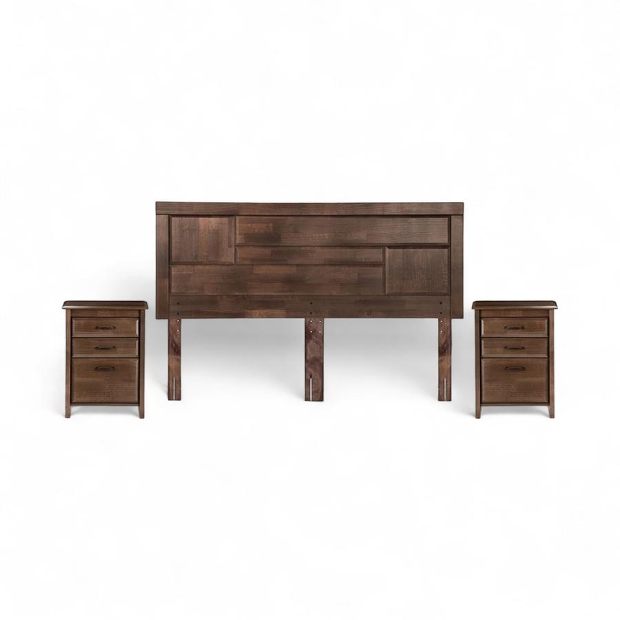 Set Rosen Respaldo + 2 Veladores Dolce 2 Plazas Chocolate
