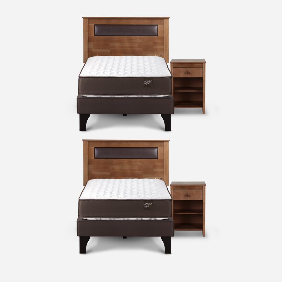 Cama Dúplex Rosen Ergo T New 1 Plaza + Muebles Ferrara