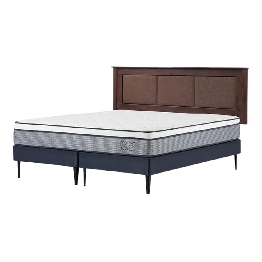 Cama Europea Rosen Indie King 180x200 Con Respaldo Rachel