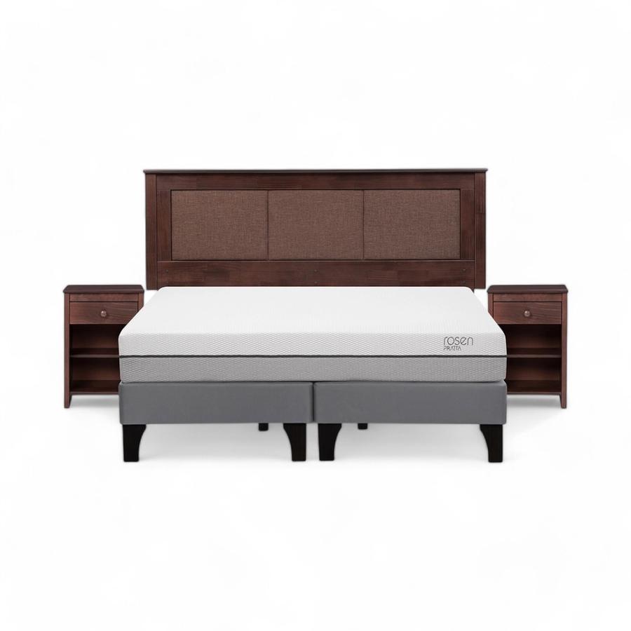 Cama Rosen Pratta King Dividida + Muebles Rachel