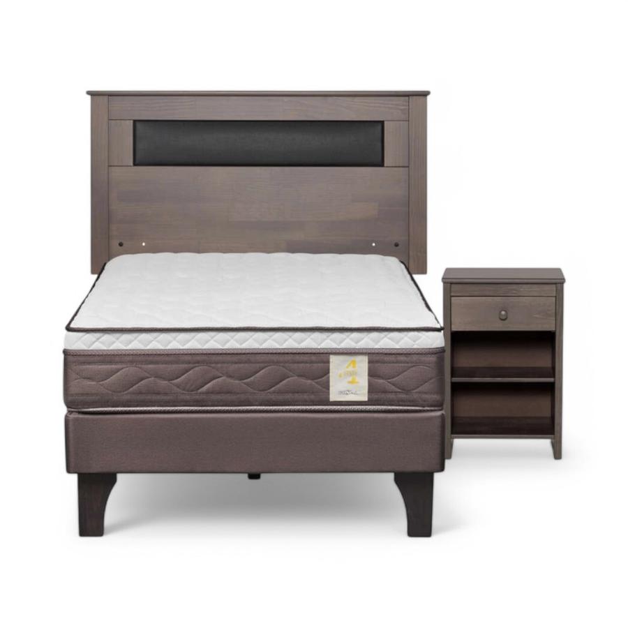 Cama Rosen New Style 4  Plus 1.5 Plazas + Muebles Ferrara