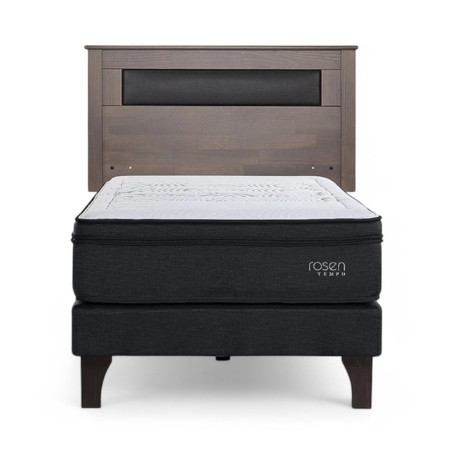 Cama Rosen Tempo 1.5 Plazas + Respaldo Ferrara