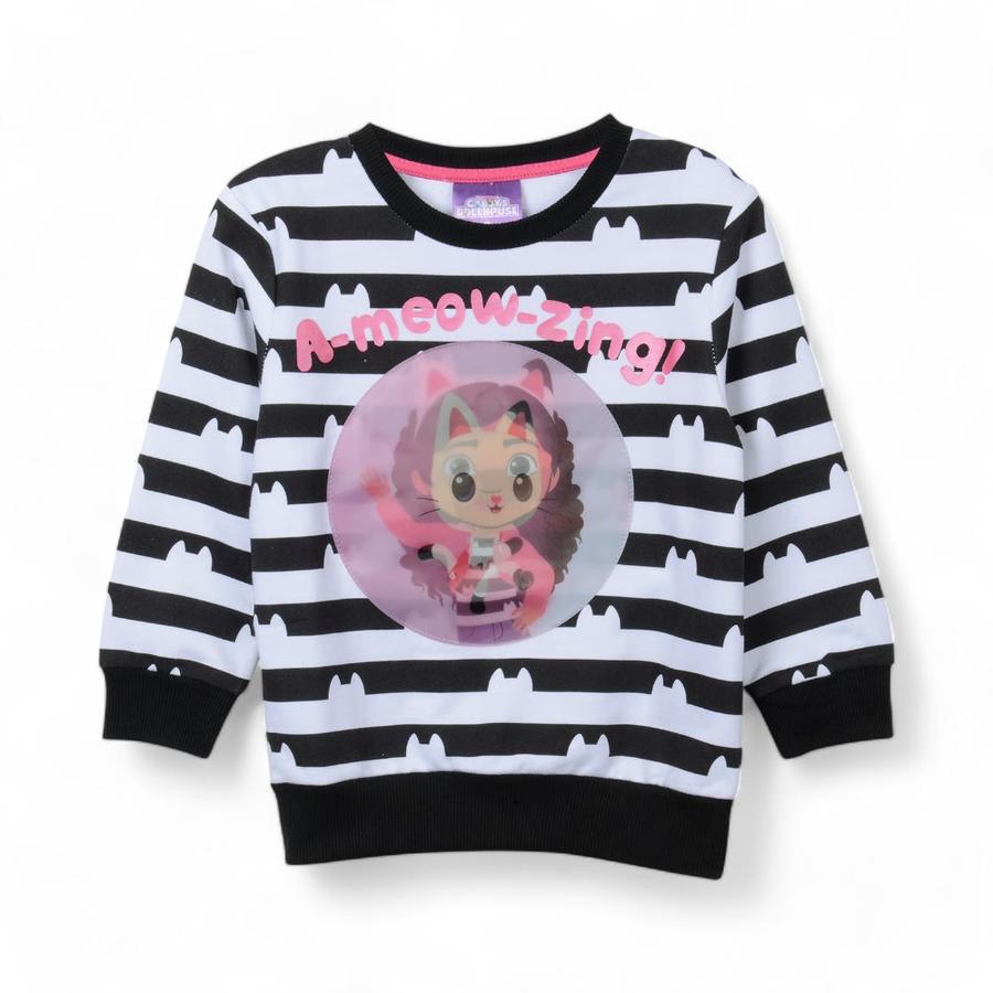 Polerón Infantil TBC Gabbys DollHouse Cerrado Negro/Blanco