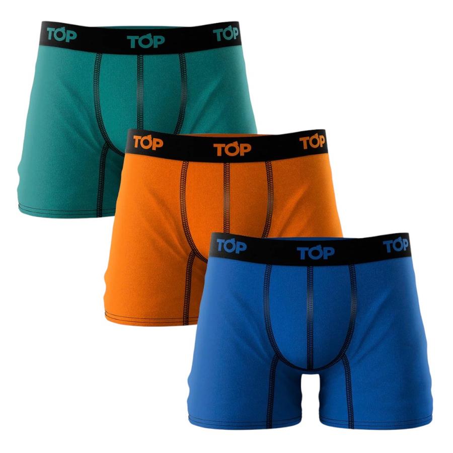 Pack 3 Bóxer Medio Microfibra C10 Hombre TOP Multicolor