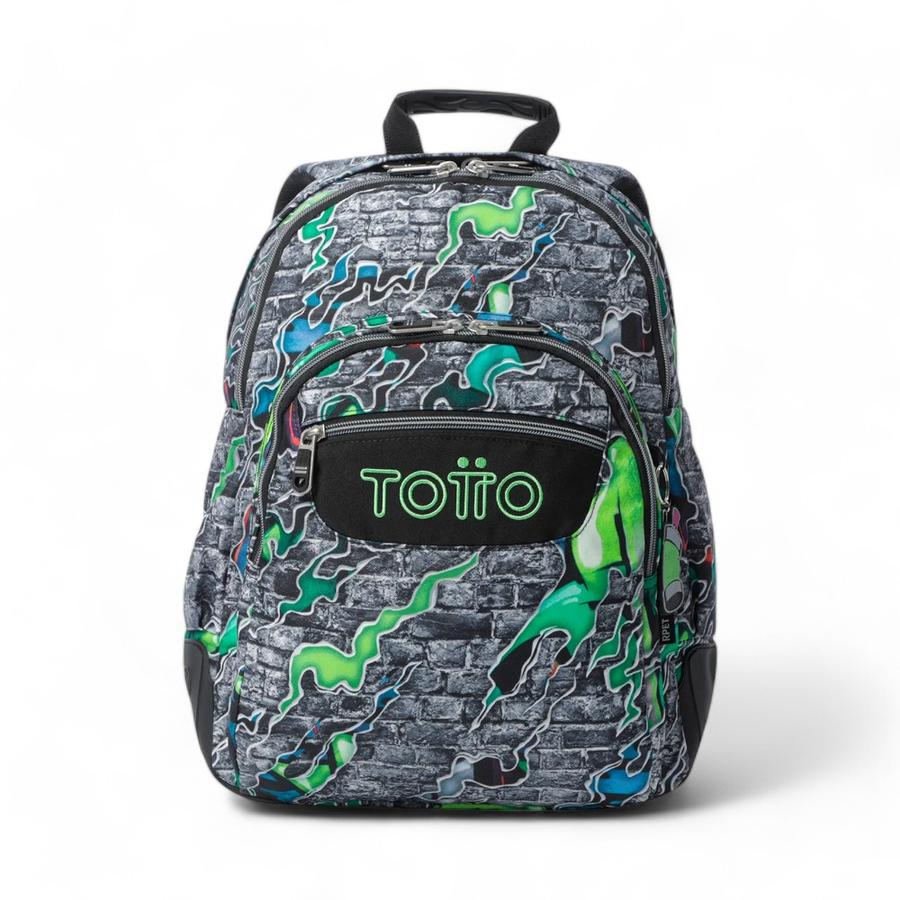 Mochila Totto Rayol 20 Litros Gris/Verde