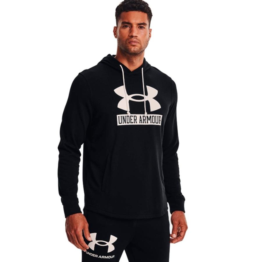 Poleron Under Armour Rival Algodon Negro Hombre Negro S