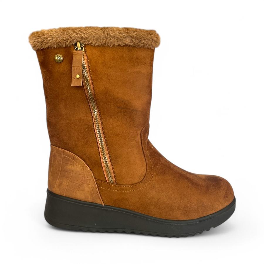 Bota Media Casual Mujer Via Rosmini Alosa CamelCamel 35 Ch